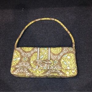Vera Bradley Green & Brown Knot Just a Clutch “Sittin in a Tree” Handbag